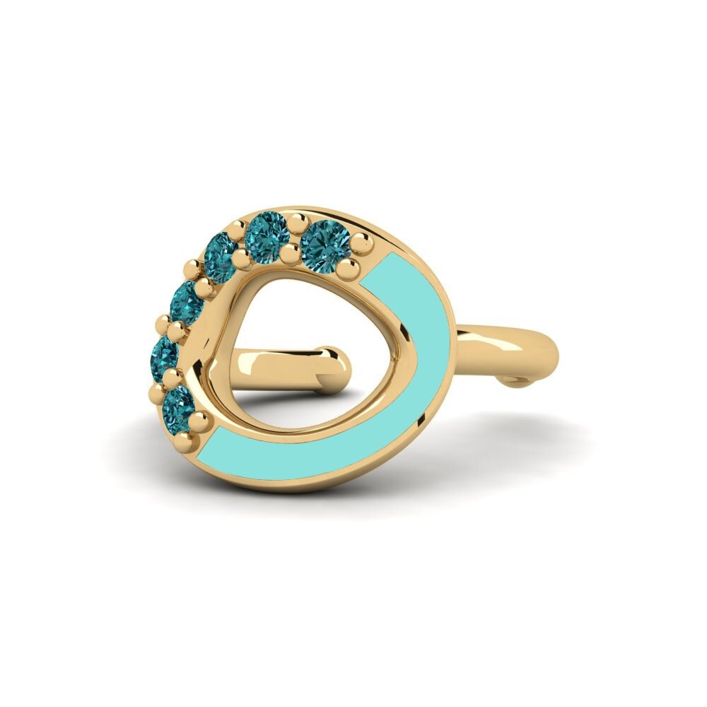 Diamante Azul Pendiente de mujer Mokano