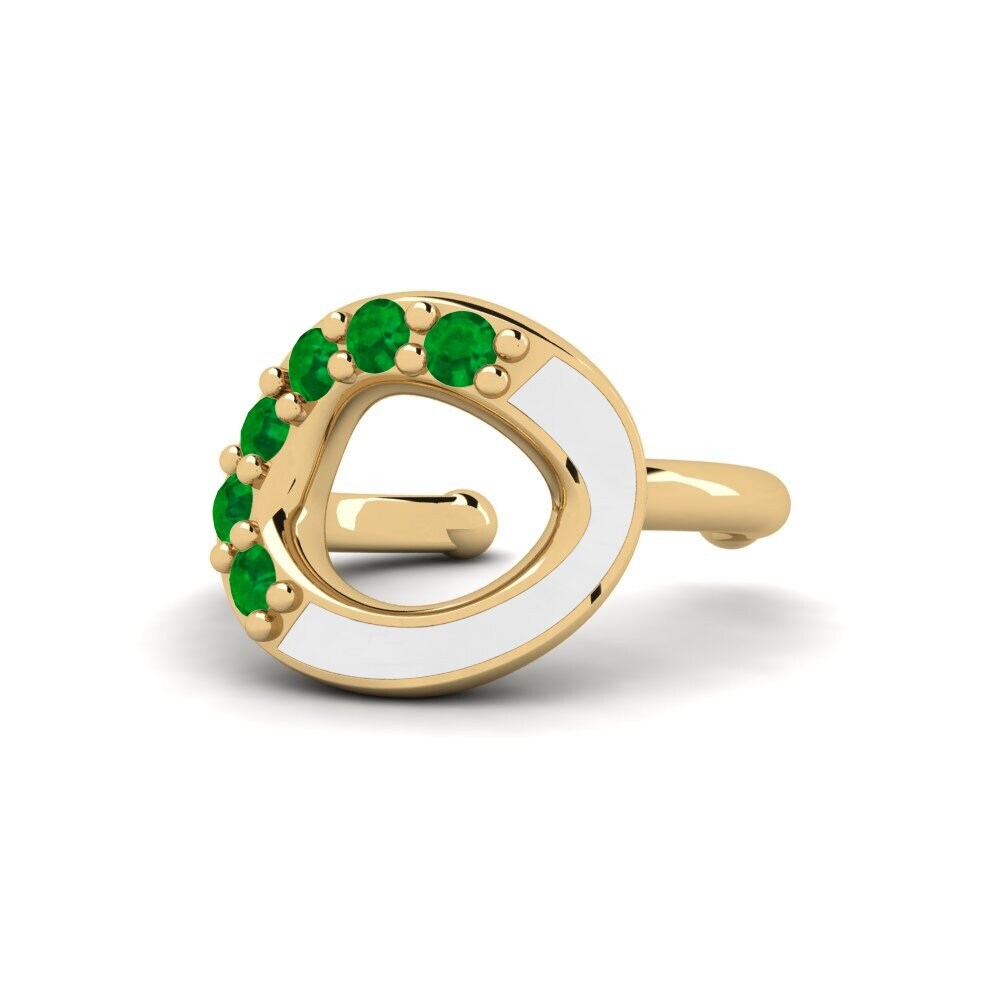 Émeraude Boucle d'oreille femme Mokano