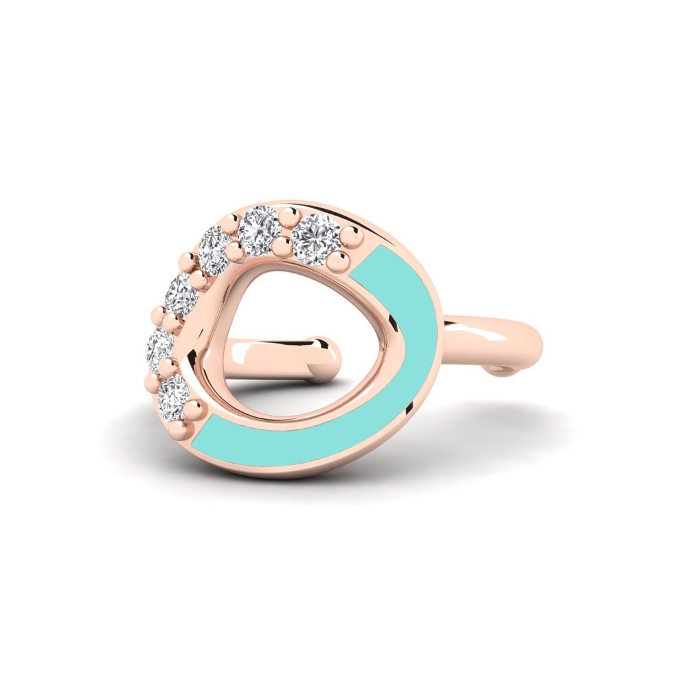 18k Oro Rosa Pendiente de mujer Mokano