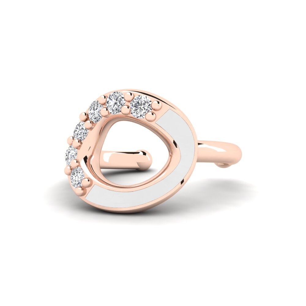 14k Oro Rosa Pendiente de mujer Mokano
