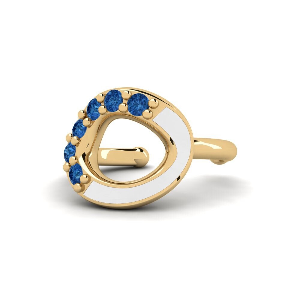 Zircone Blu Scuro Orecchino da donna Mokano