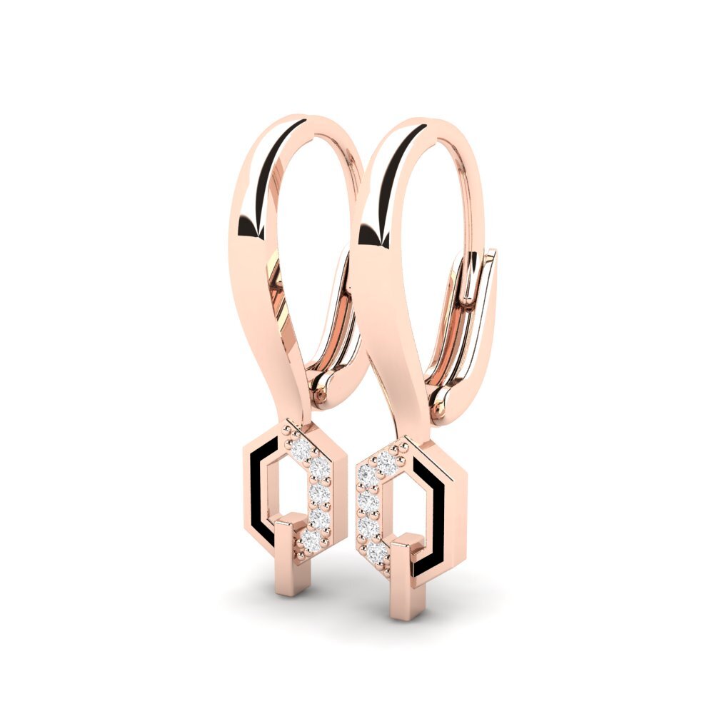 9ct Rose Gold Women's Earring Pinho