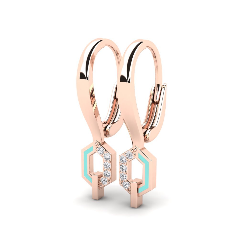 18k Oro Rosa Pendiente de mujer Pinho
