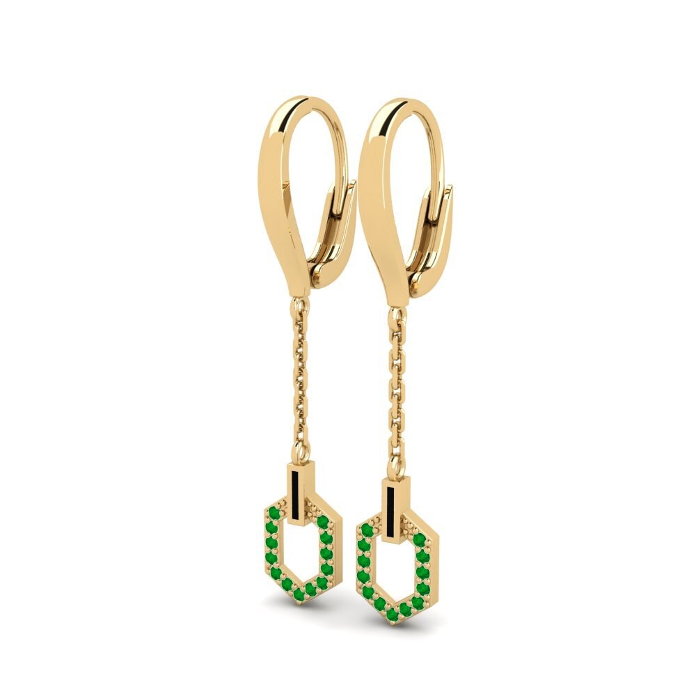 Émeraude Boucle d'oreille femme Pinorosso