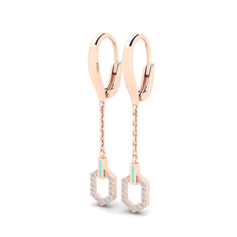 18k Oro Rosa Pendiente de mujer Pinorosso