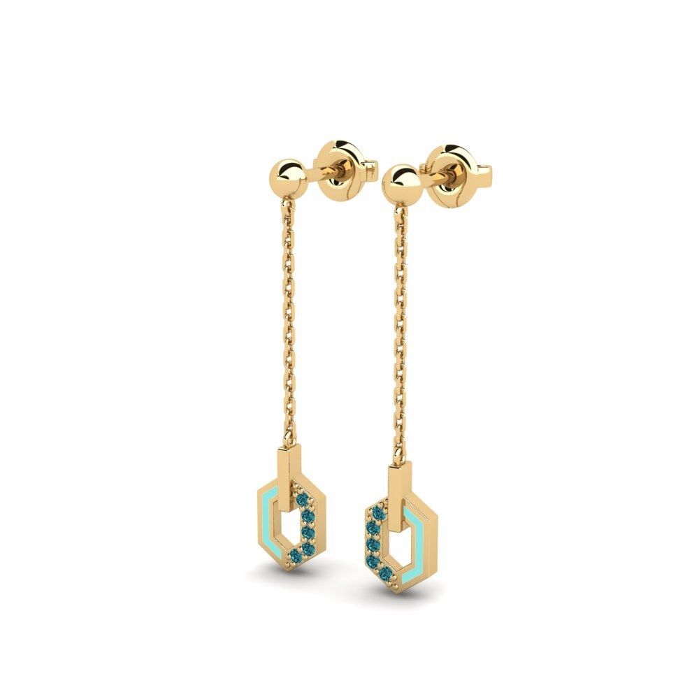Diamante Azul Pendiente de mujer Roseum