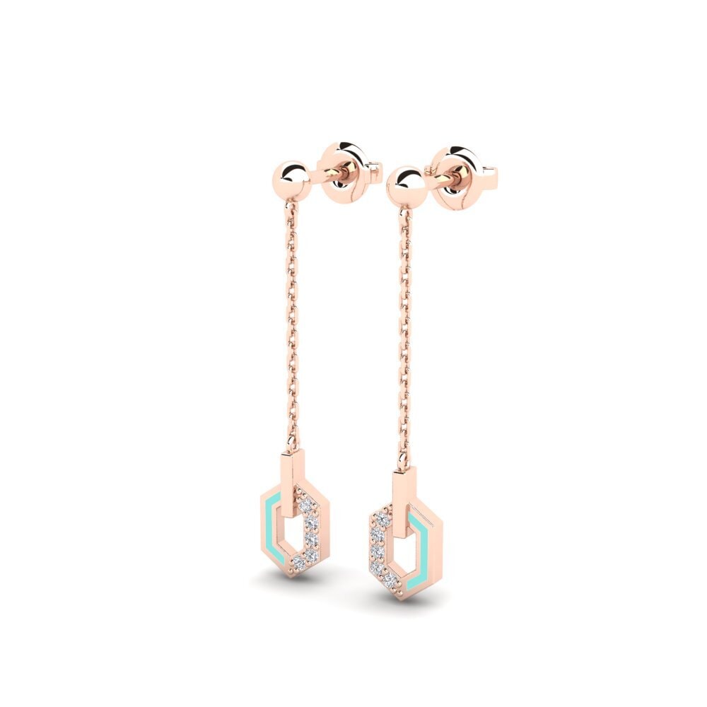 18k Oro Rosa Pendiente de mujer Roseum