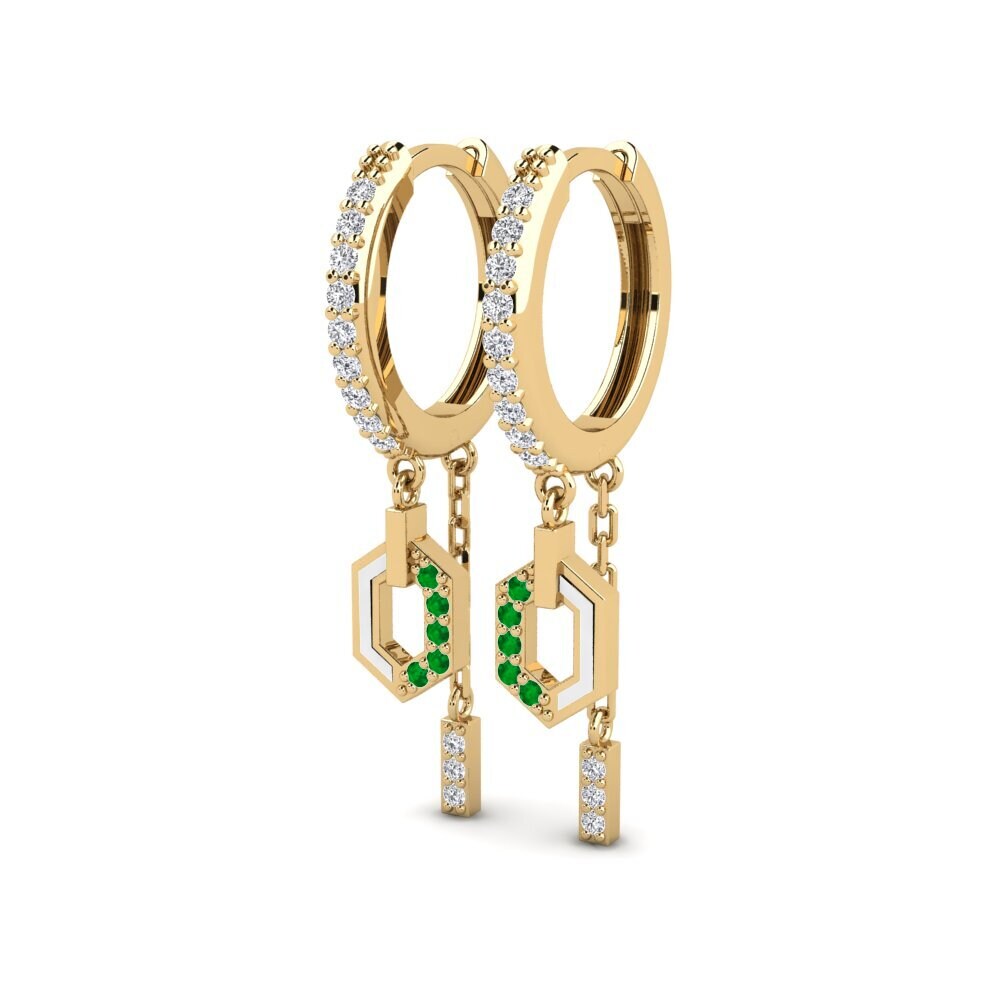 Émeraude Boucle d'oreille femme Scotchpine