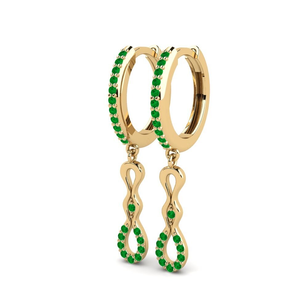Émeraude Boucle d'oreille femme Setina