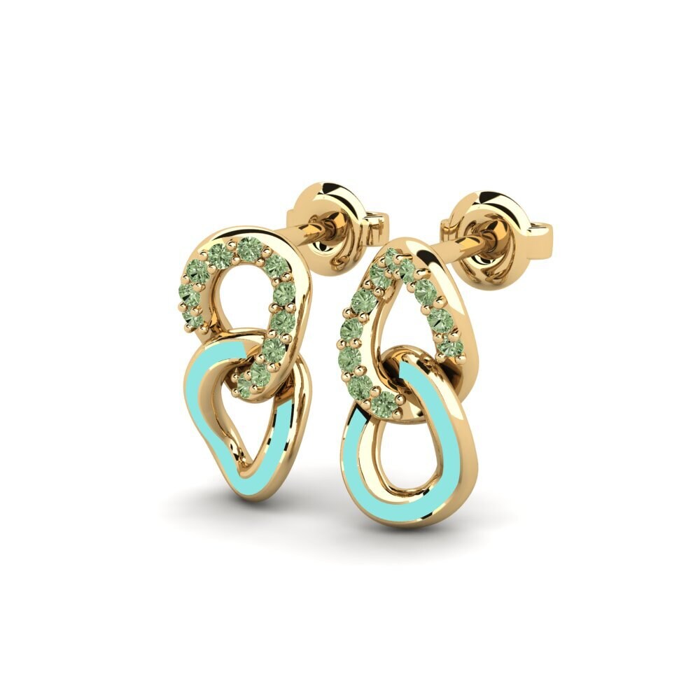 Diamante Verde Pendiente de mujer Sunon