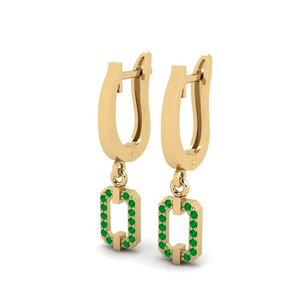 Émeraude Boucle d'oreille femme Tokorua