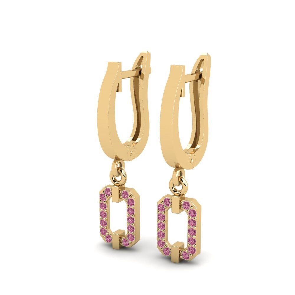 Granate Rhodolite Pendiente de mujer Tokorua