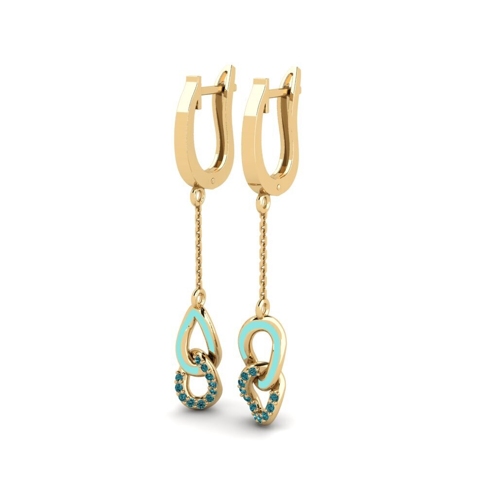 Diamante Azul Pendiente de mujer Vaviris