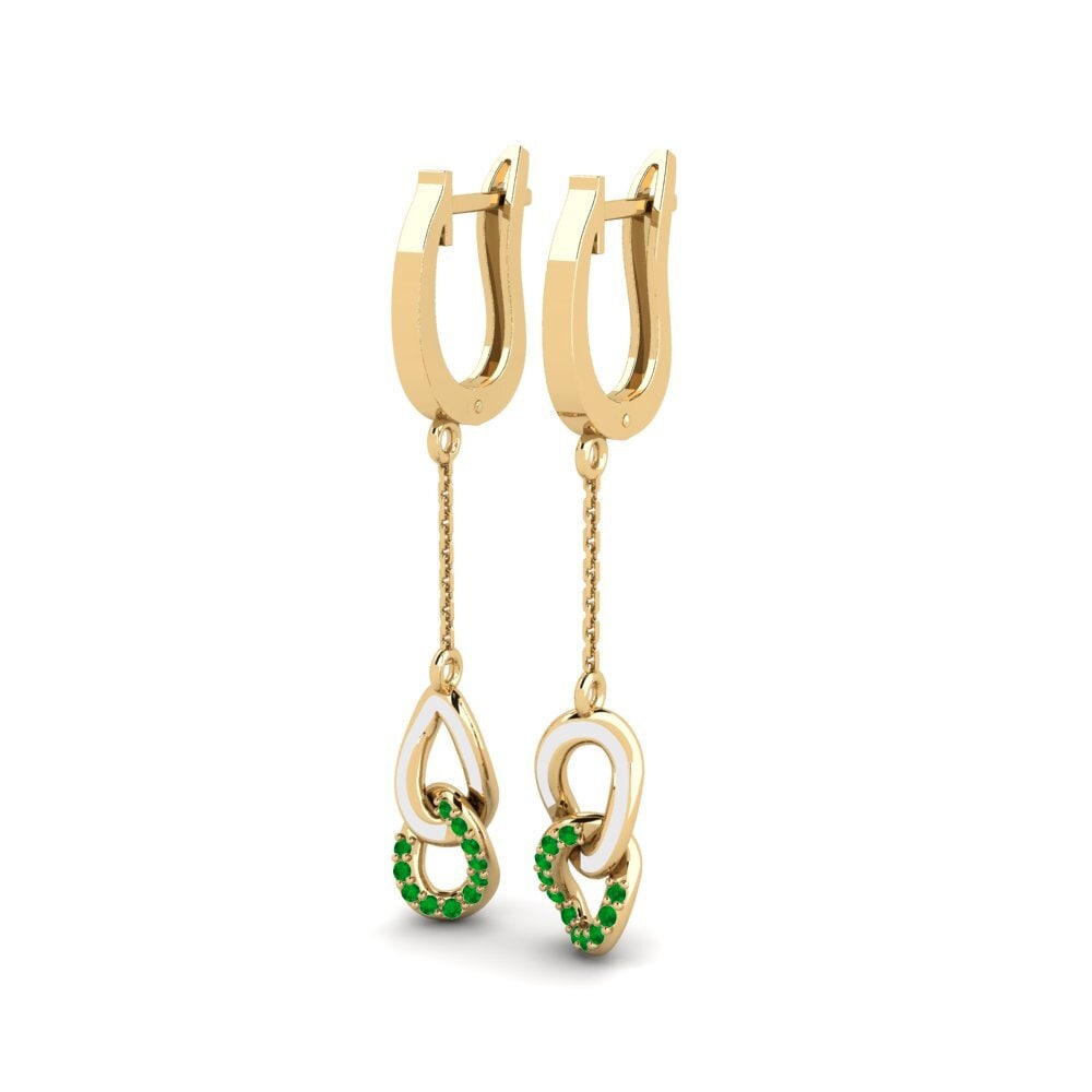 Émeraude Boucle d'oreille femme Vaviris