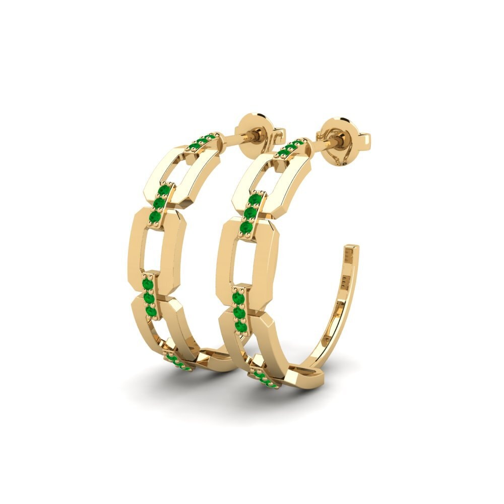 Émeraude Boucle d'oreille femme Vmeste