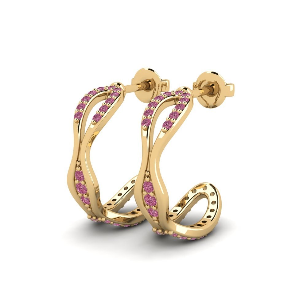 Granate Rhodolite Pendiente de mujer Vosgotes