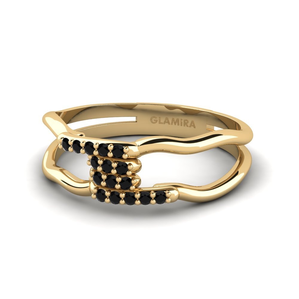 Zafiro negro Anillo Ailuraphile