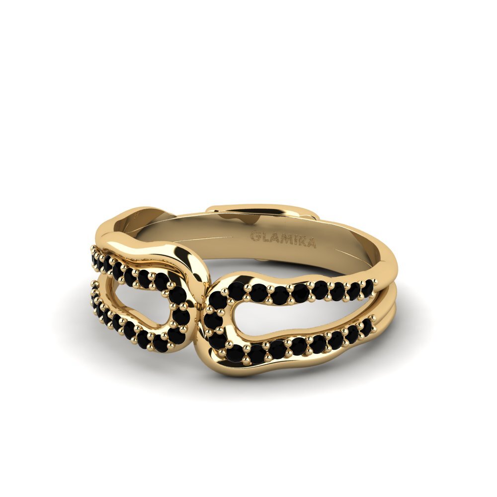 Zafiro negro Anillo Analytically