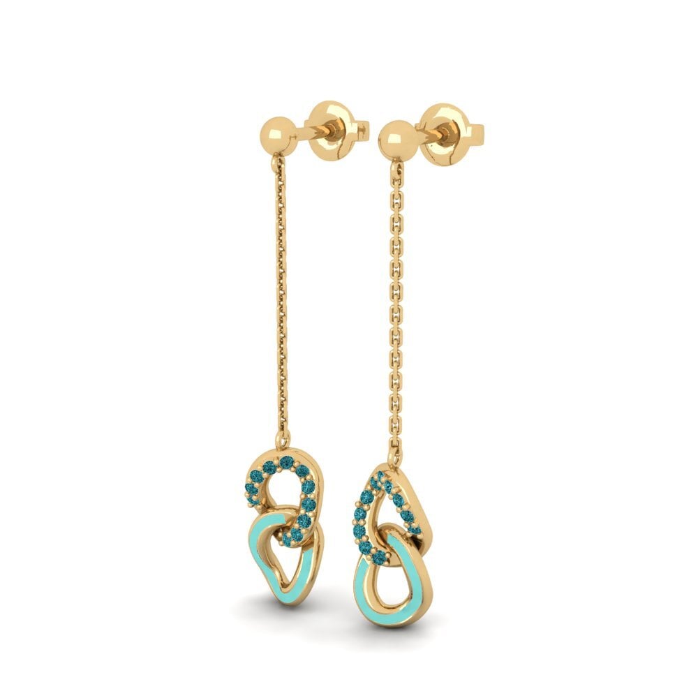 Diamante Azul Pendiente de mujer Banyalani