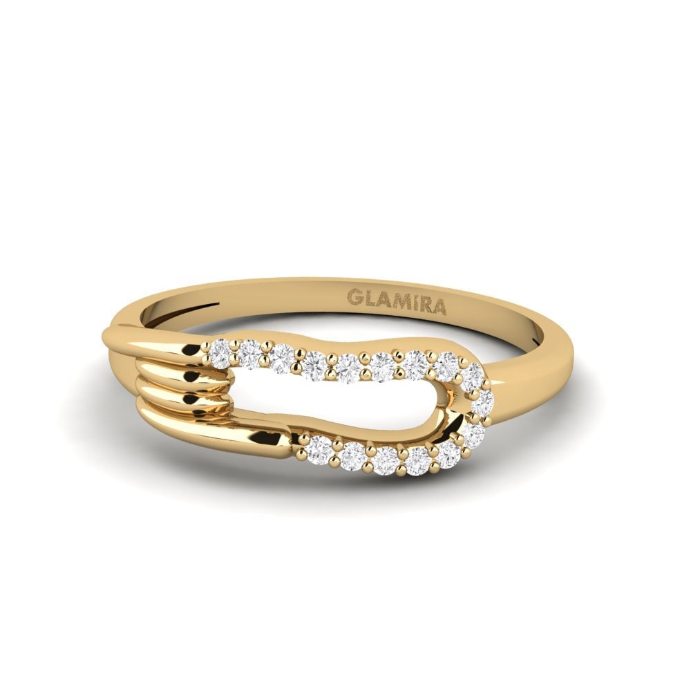 White sapphire Stackable Ring Becoming