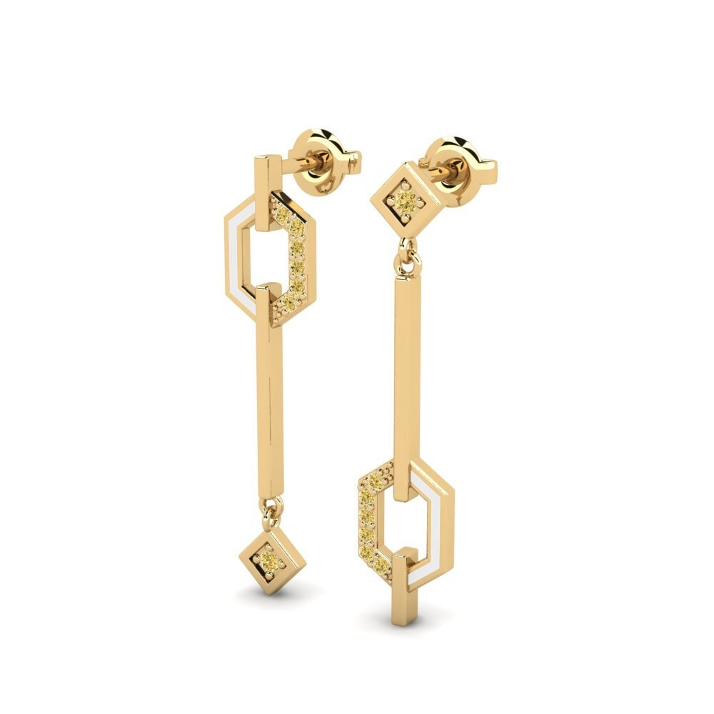 Diamante Amarillo Pendiente de mujer Bergamia