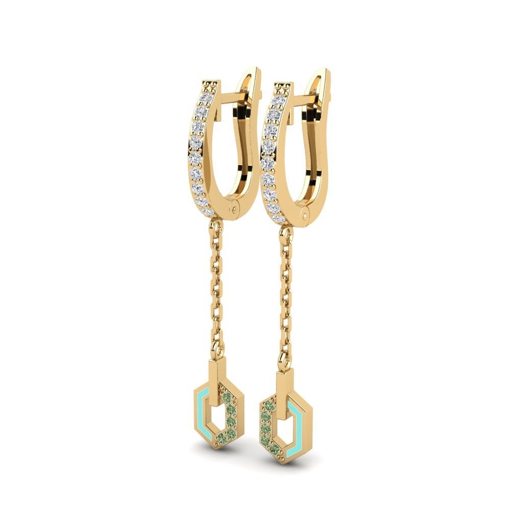 Diamante Verde Pendiente de mujer Birchts