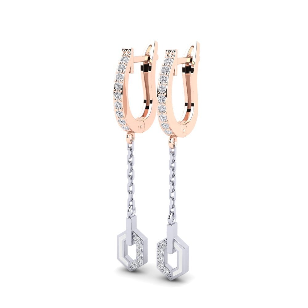 Vermelho & Branco-14K Brincos Feminino Birchts