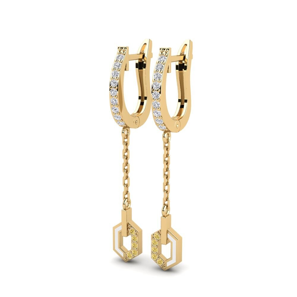 Diamante Amarillo Pendiente de mujer Birchts