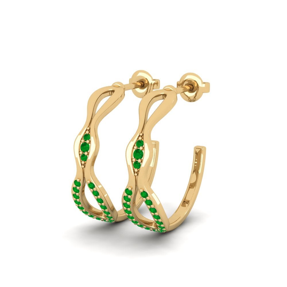 Émeraude Boucle d'oreille femme Borody