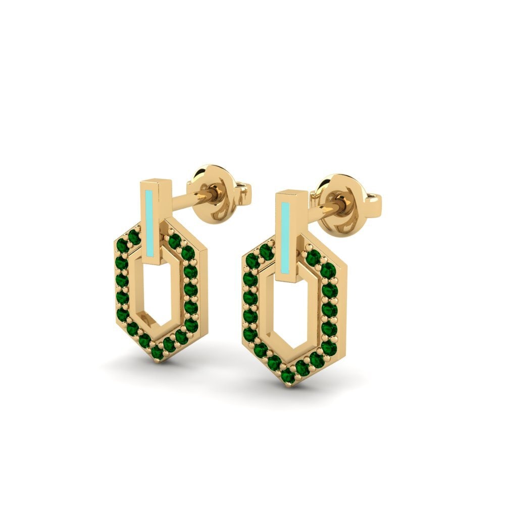 Circonita Verde Pendiente de mujer Bouleaur