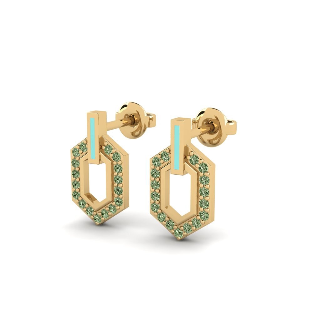 Diamante Verde Pendiente de mujer Bouleaur
