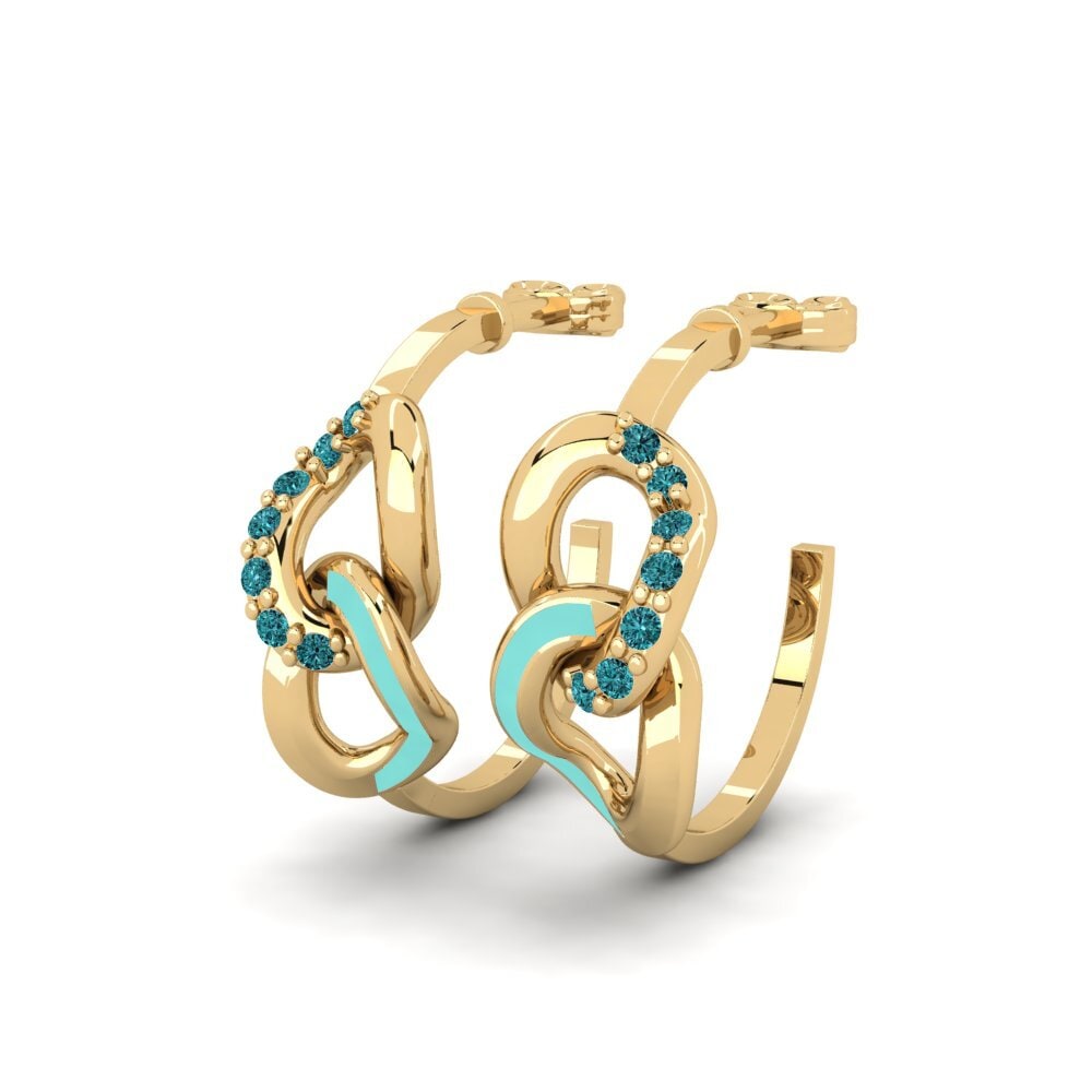 Diamante Azul Pendiente de mujer Cairdeas