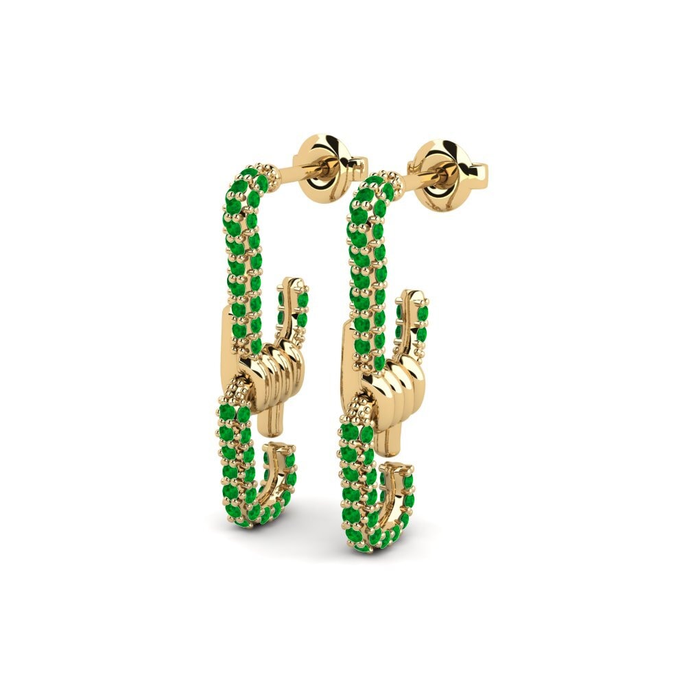 Émeraude Boucle d'oreille femme Catastrophe