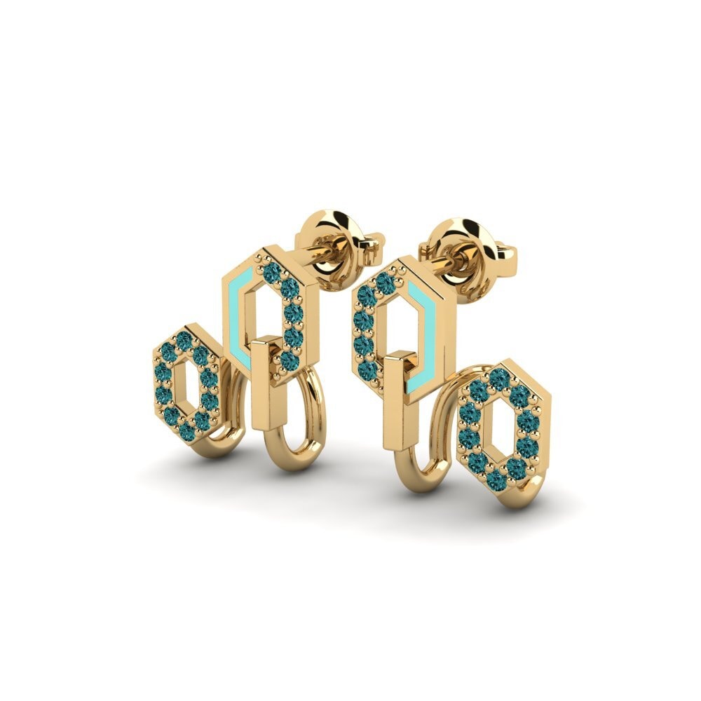 Diamante Azul Pendiente de mujer Cautleya