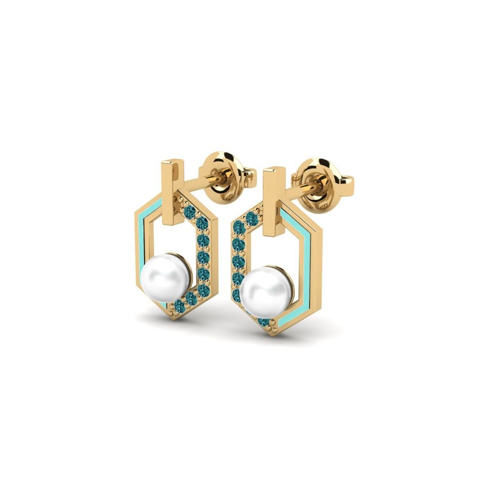 Diamante Azul Pendiente de mujer Cerisier