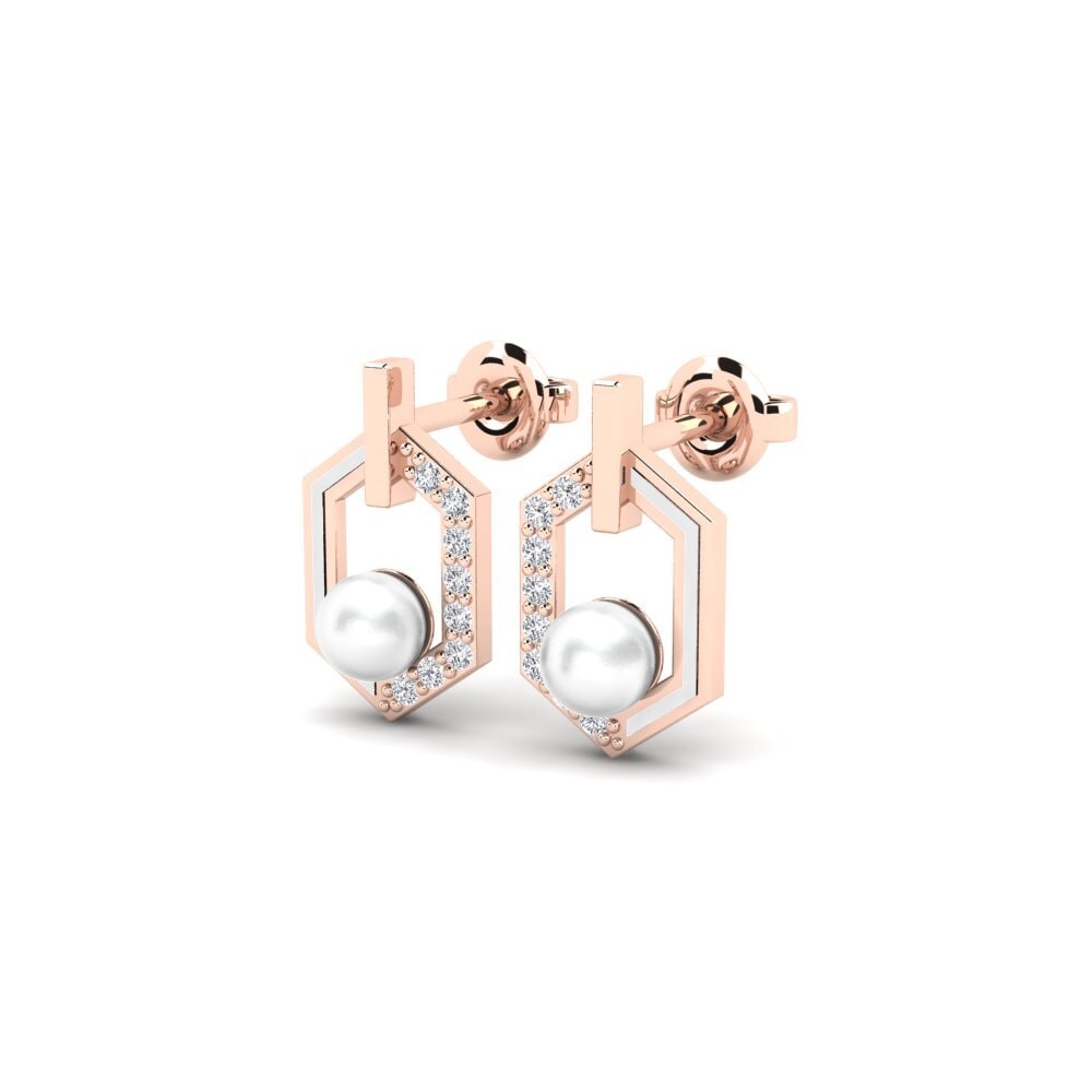 14ct Rose Gold Women's Earring Cerisier