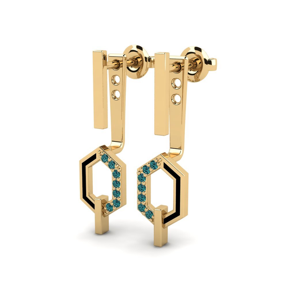 Blue Diamond Women's Earring Cineraria