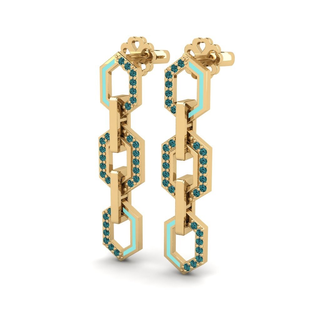 Diamante Azul Pendiente de mujer Coqueiro