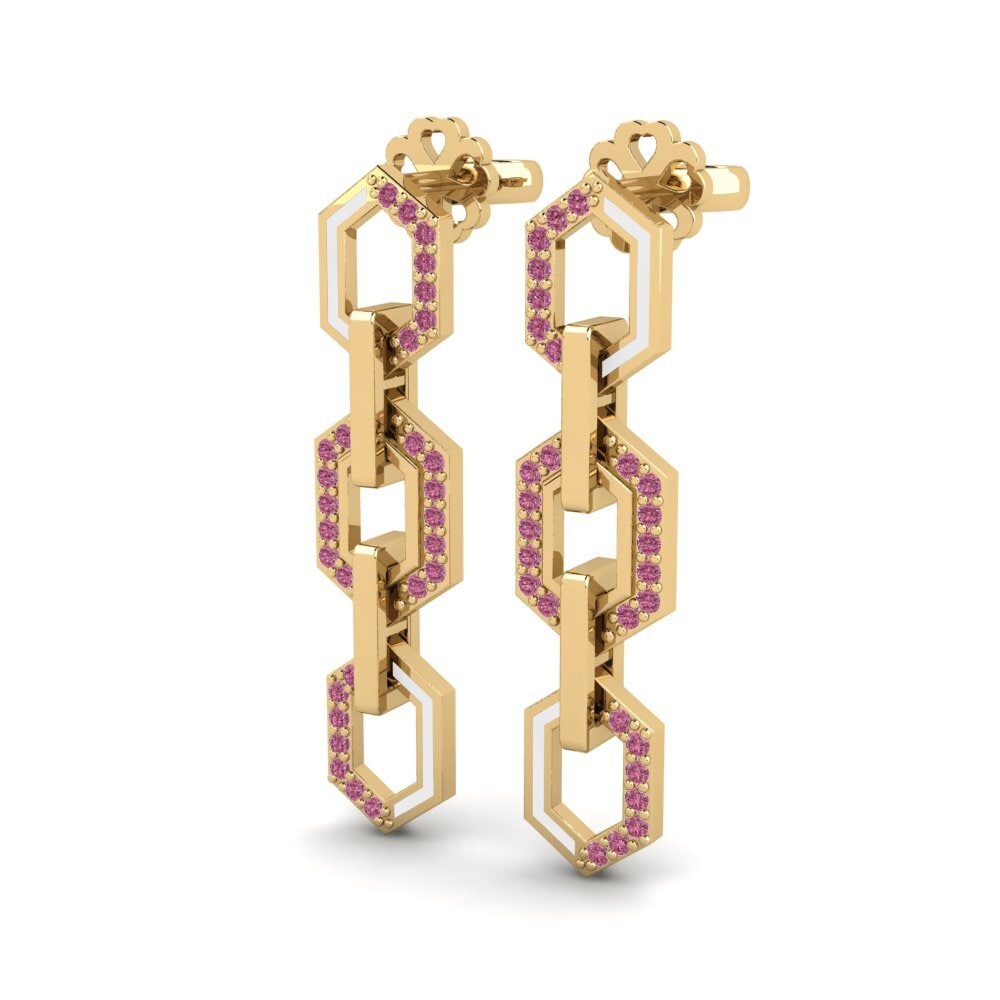 Granate Rhodolite Pendiente de mujer Coqueiro