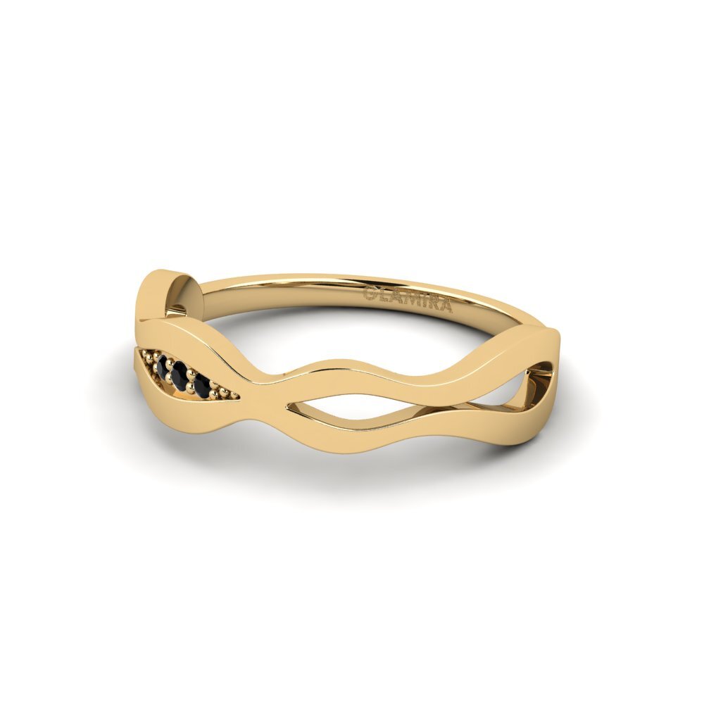 Zafiro negro Anillo Costras