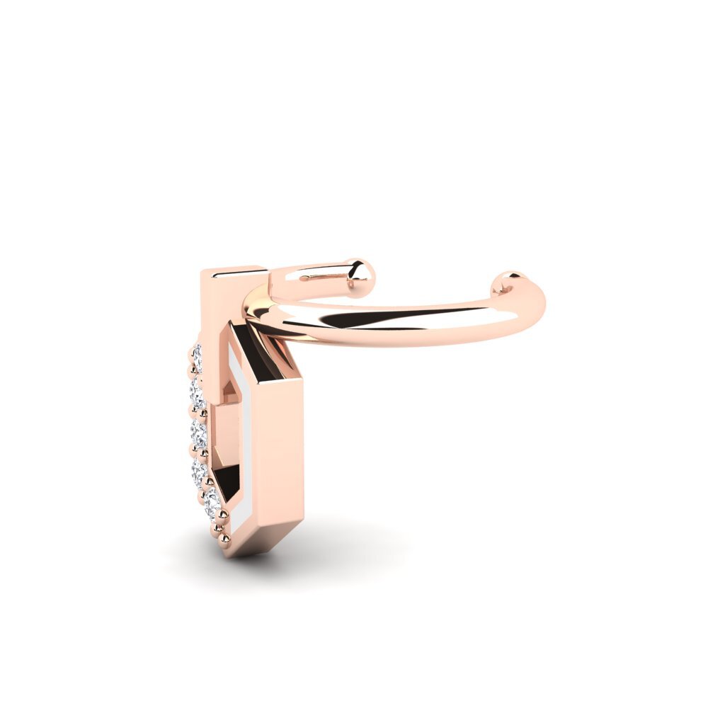 14k Oro Rosa Pendiente de mujer Delphinum