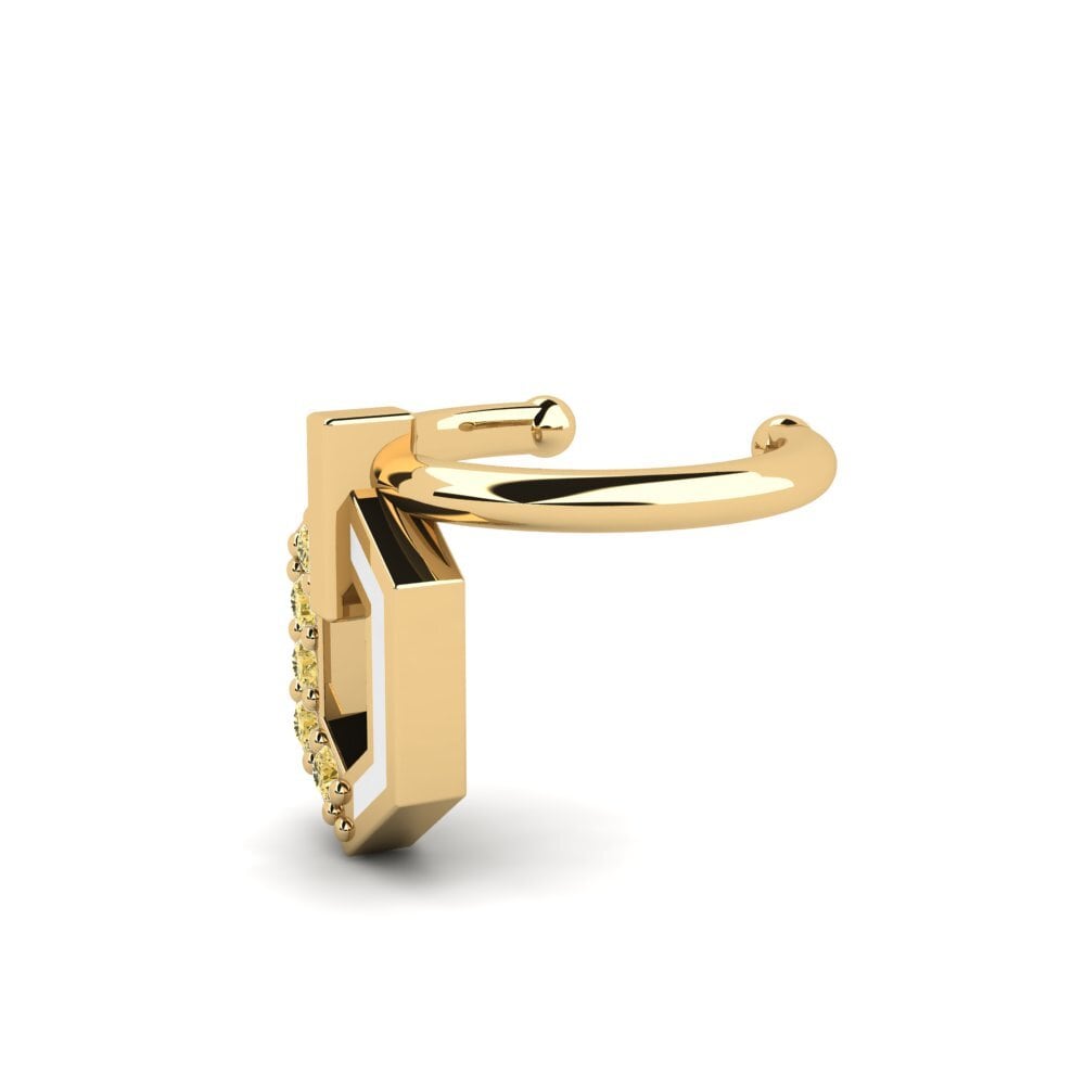 Diamante Amarillo Pendiente de mujer Delphinum
