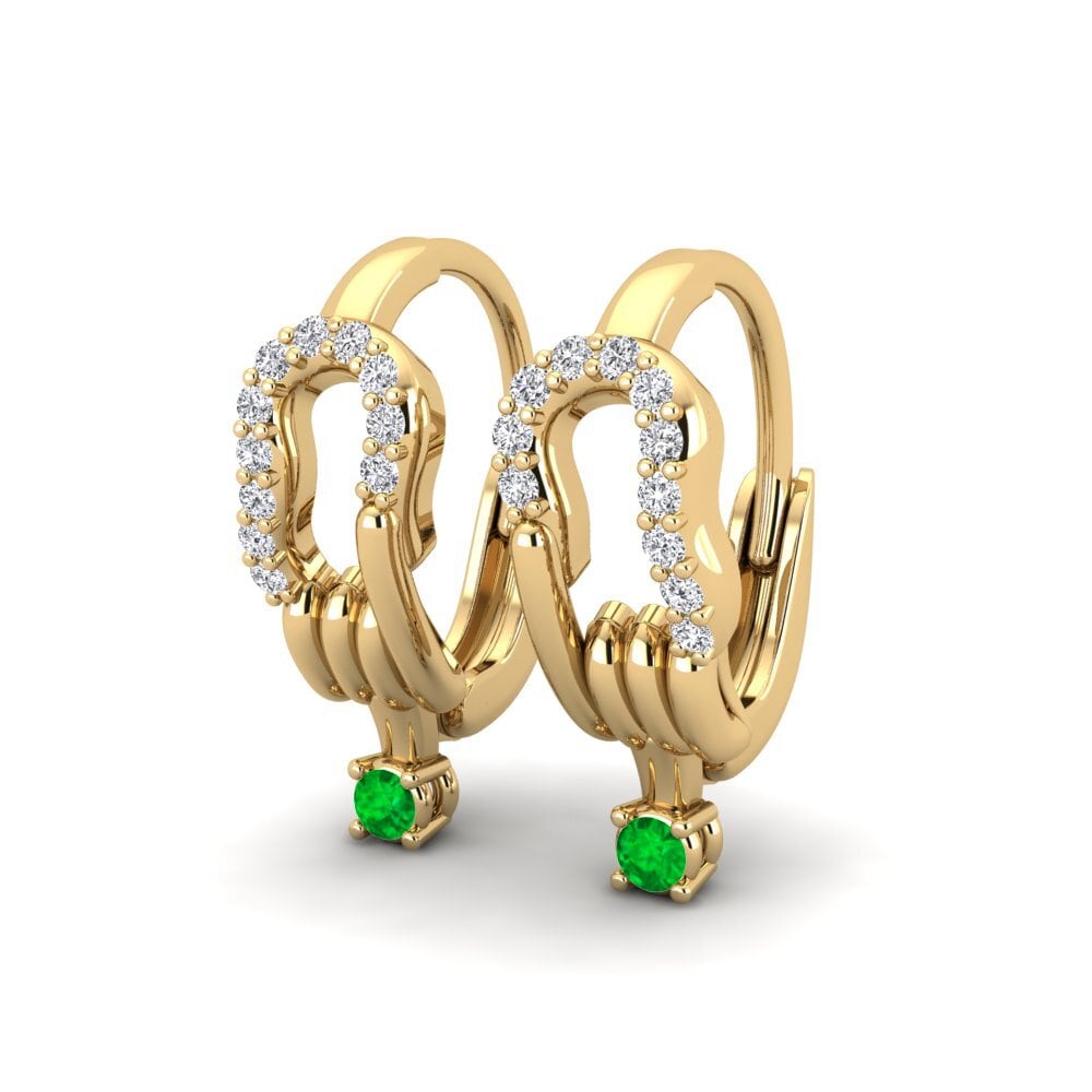 Émeraude Boucle d'oreille femme Demesne