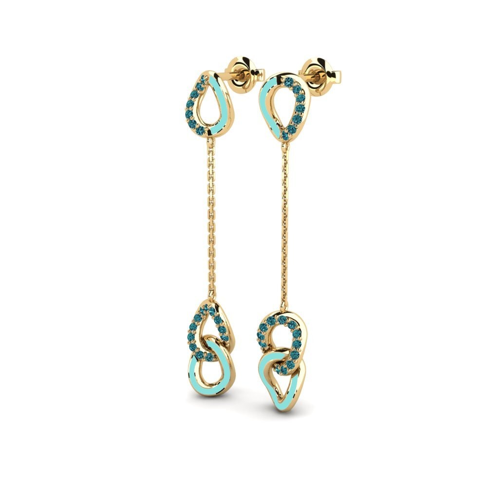 Diamante Azul Pendiente de mujer Einheit