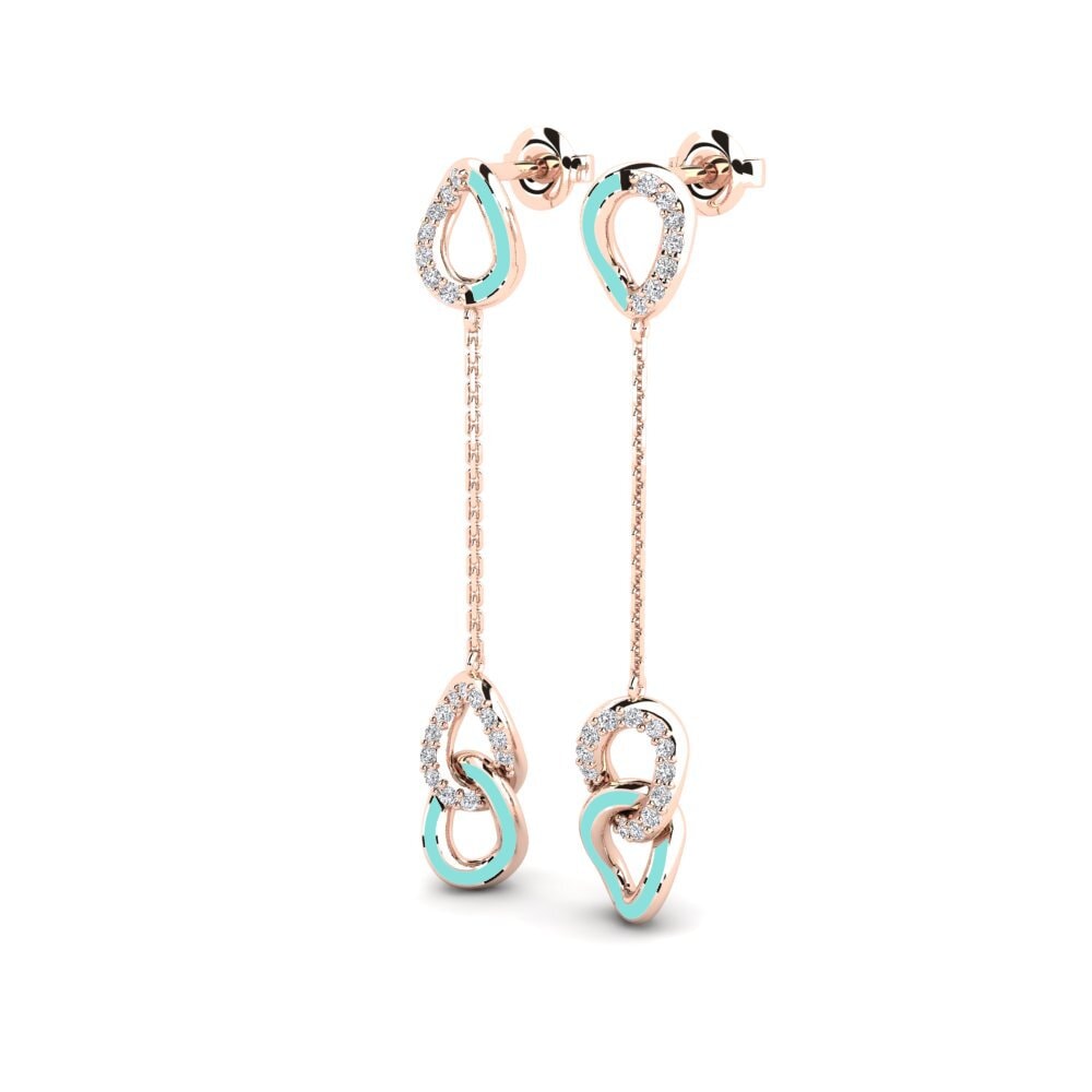 18k Oro Rosa Pendiente de mujer Einheit