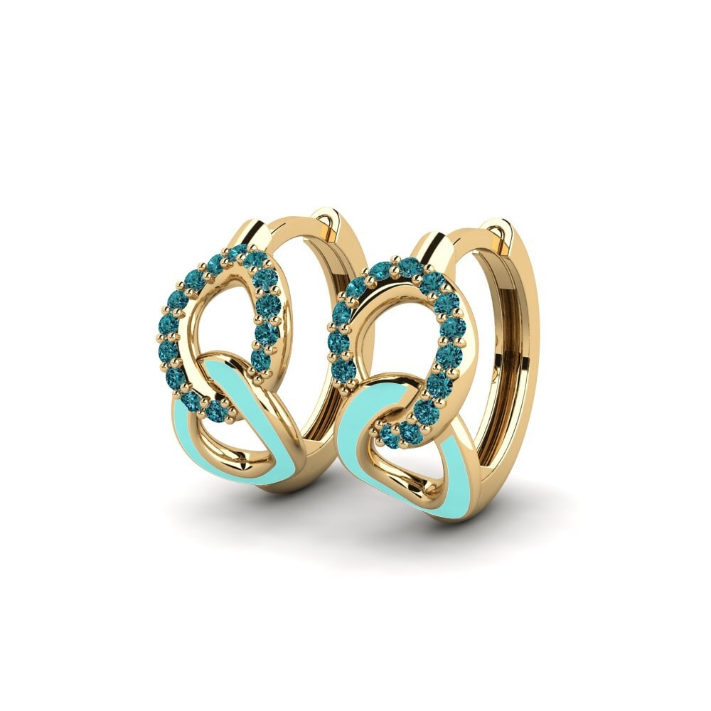 Diamante Azul Pendiente de mujer Enjuba
