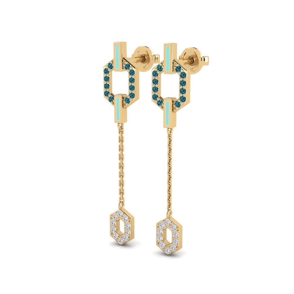 Diamante Azul Pendiente de mujer Erables