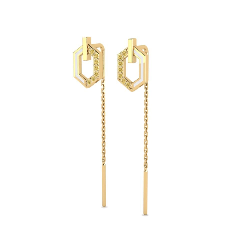 Diamante Amarillo Pendiente de mujer Esculentus
