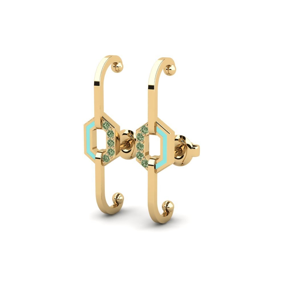 Diamante Verde Pendiente de mujer Ficoide