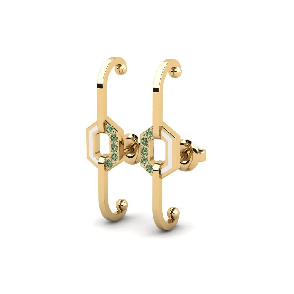 Diamante Verde Pendiente de mujer Ficoide